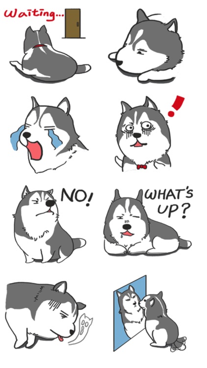 Funny Husky Stickers screenshot-3