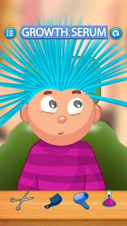 Child game / Crazy Hair Salon (blue hair) screenshot-4