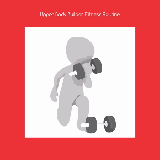 Upper body builder fitness routine icon