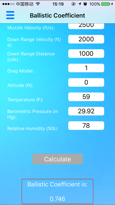 Ballistic Calculator ... screenshot1