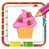 Strawberry Cup Cake Coloring Page Game Version