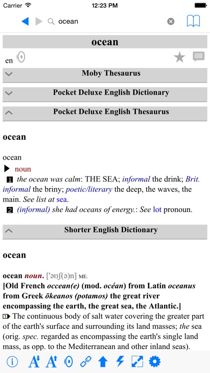 Pocket Deluxe English Dictionary And Thesaurus screenshot-3