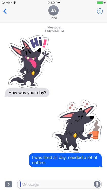 Cute Funny Dog Pet Comic Cartoon Stickers Pack