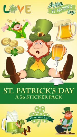 St Patricks Day Leprechaun and Beer Stic