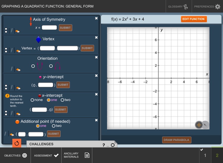 Graph Quad Func: General Form