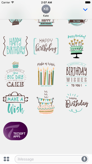 Wishing you a Happy Birthday Stickers for iMessage(圖3)-速報App