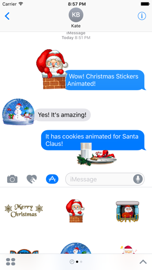 Animated Christmas Stickers for iMessage