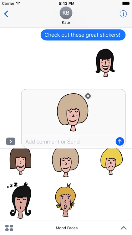 Mood Faces Stickers for iMessage