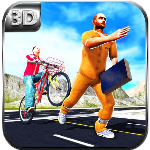 Boy Bike Rider - Thief Chase & Bicycle Run Sim icon