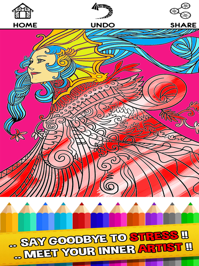 ‎MultiColor Therapy - Coloring Book for Adults Art Screenshot