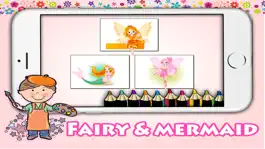 Game screenshot Mermaid & Fairy coloring pages free Game for Girls apk