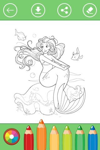 Mermaid Princess Coloring Book: Learn to color. screenshot 4