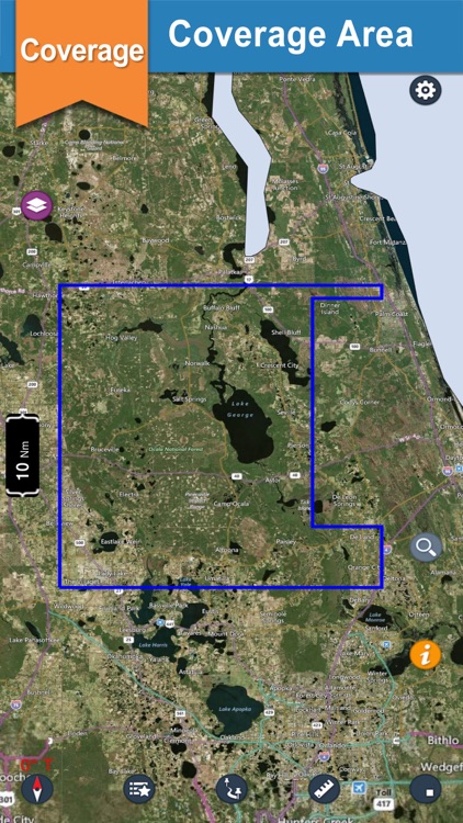 George - Ocala offline chart for lake & park trail