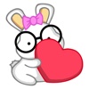 Nerdy Bunny Animated Emoji Stickers
