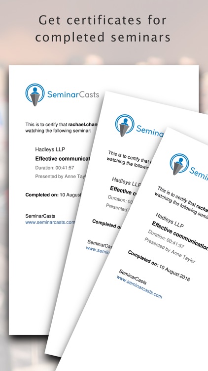 SeminarCasts - professional seminars screenshot-4