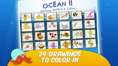 Ocean II - Matching, Stickers, Colors and Music Games for Kids Screenshot 2