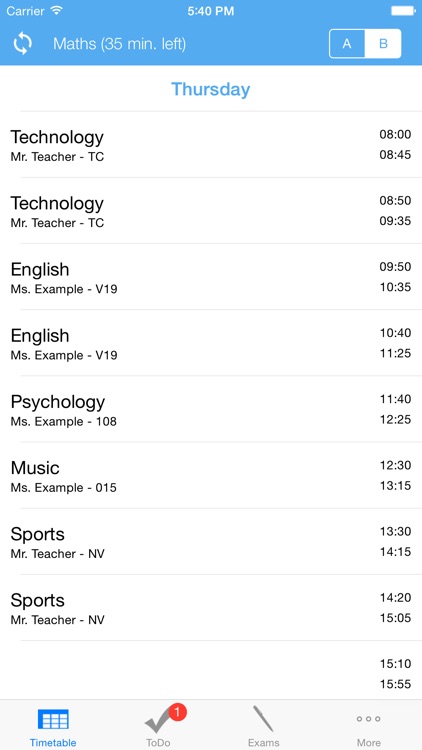 MyTimeTable - The School App