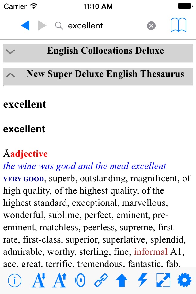 English Collocations Dictionary Deluxe screenshot 3