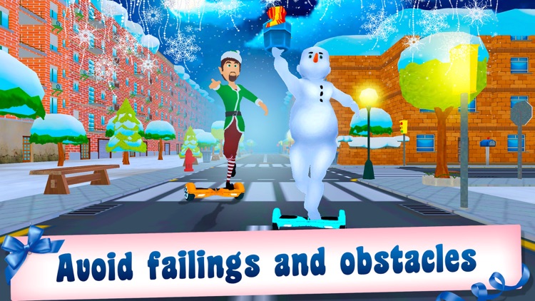 Christmas Santa Run: Hoverboard Simulator 3D Full screenshot-3