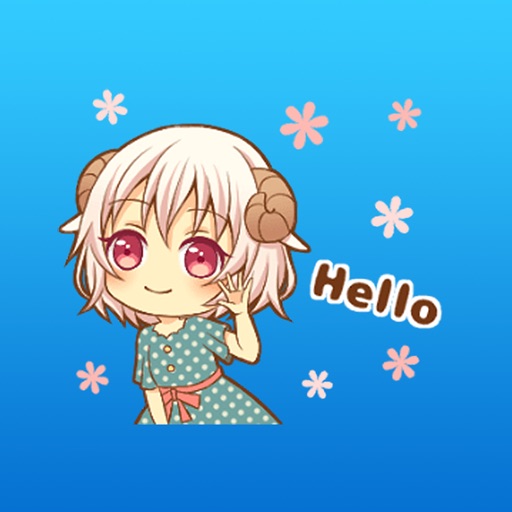 Emily The Cute Sheep Girl Animated Stickers Icon