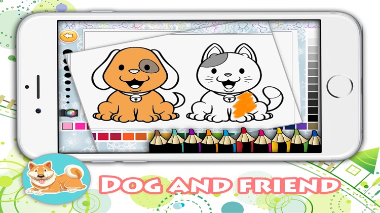 Dog coloring book for kids: play and learn color