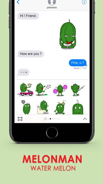 Melonman Ver.1 Sticker Emoji Keyboard By ChatStick