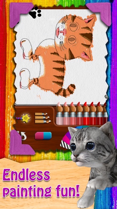 How to cancel & delete Paint My Cat!  Kids Painting from iphone & ipad 4