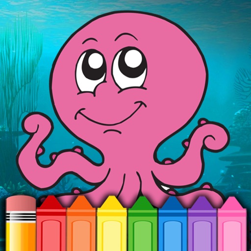 Children Ocean Fish Coloring Page - Games for kids iOS App
