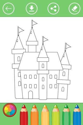 Castle & princess coloring book for kids. screenshot 2