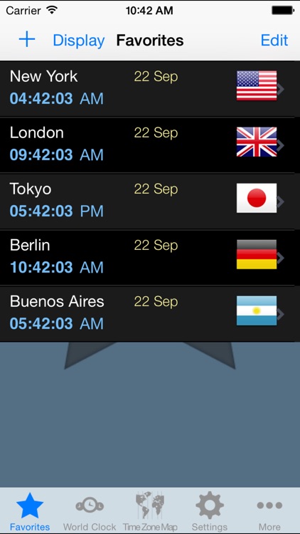 World Clock–Time Zones