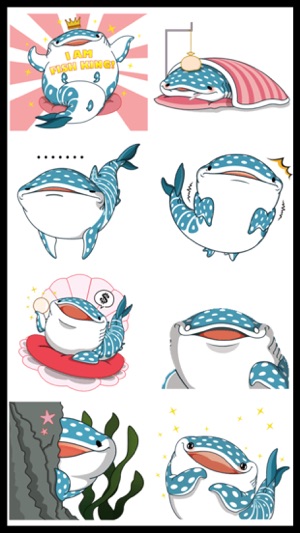 Cute Whale Shark Stickers(圖2)-速報App