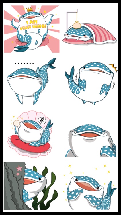 Cute Whale Shark Stickers