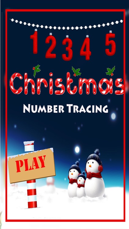 Christmas Number Tracing - Write 123