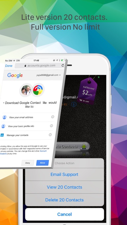 DownloadContacts ForGoogleLite screenshot-3