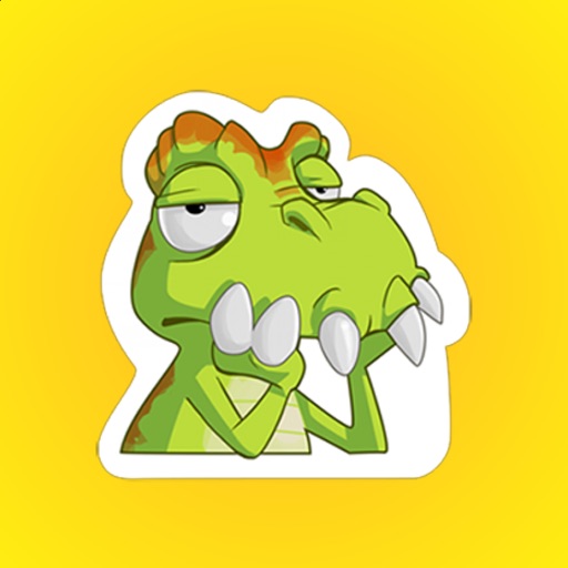 Little Monster Plays Tennis Stickers