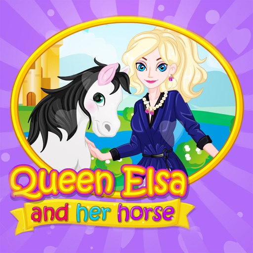 Queen Elsa And Her Horse Girl Games Icon