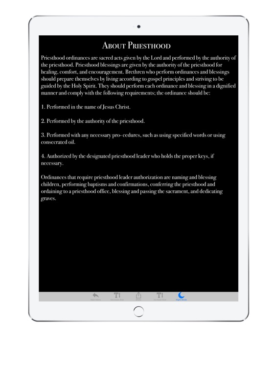 LDS English Priesthood Ordinances iPAD Version