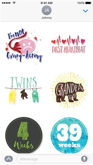 Bun in the Oven Pregnancy Sticker Pack(圖2)-速報App