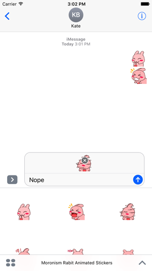 Moronism Rabit Animated Stickers For iMessage(圖2)-速報App