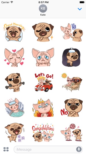 Lily Pug and Loki Sphynx. Stickers by Design73(圖2)-速報App