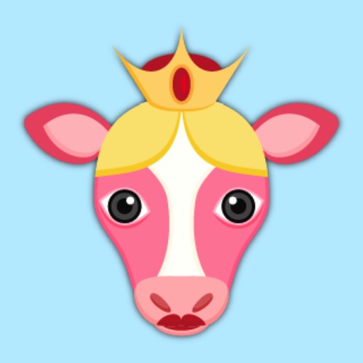 Valentine's Day Pink White Cow Stickers icon