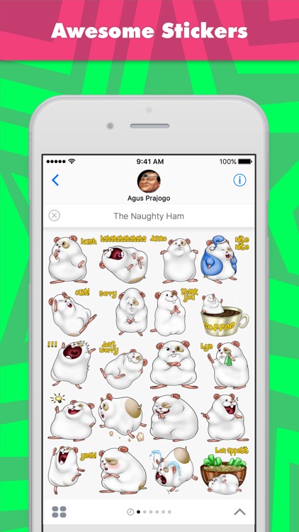 The Naughty Ham stickers by Choppic