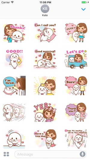 Dorothy The Girl Who Loves Seal English Stickers(圖1)-速報App