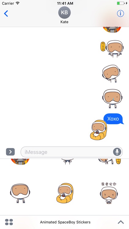 Animated SpaceBoy Stickers For iMessage screenshot-4