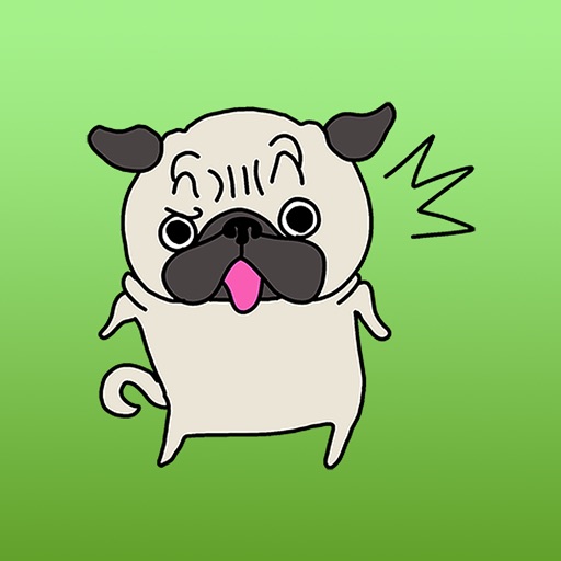 Snoopy The Cute PUG Stickers Icon
