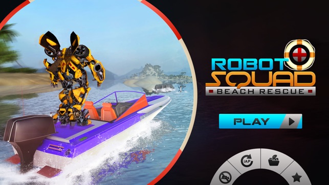 Robot Squad Beach Rescue Flying Robot Hero On The App Store