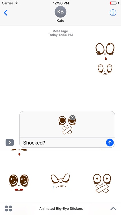 Animated Big-Eye Stickers For iMessage