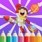 Outer Space Coloring Book for Kids: Learn to color