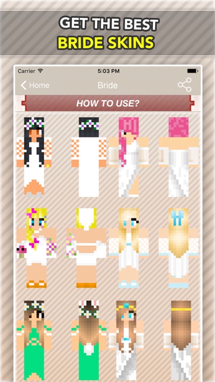 Wedding, Bride and Groom Skins For Minecraft PE
