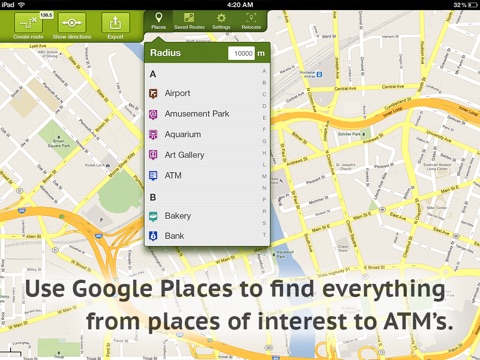 Routes; Maps and Places HD screenshot 4